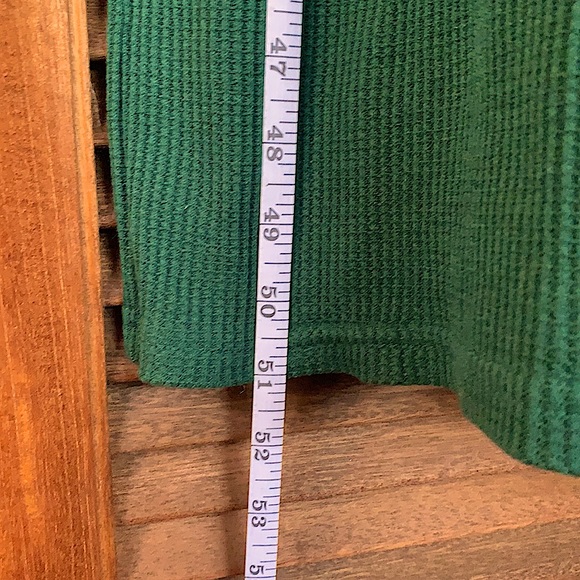 Vintage Waffle Weave Forest Green Dress (has pockets!) - Picture 8 of 9